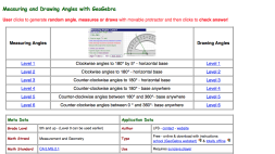 Screenshot of Measuring and Drawing Angles with GeoGebra