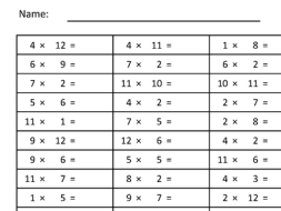 Preview of Multiplication