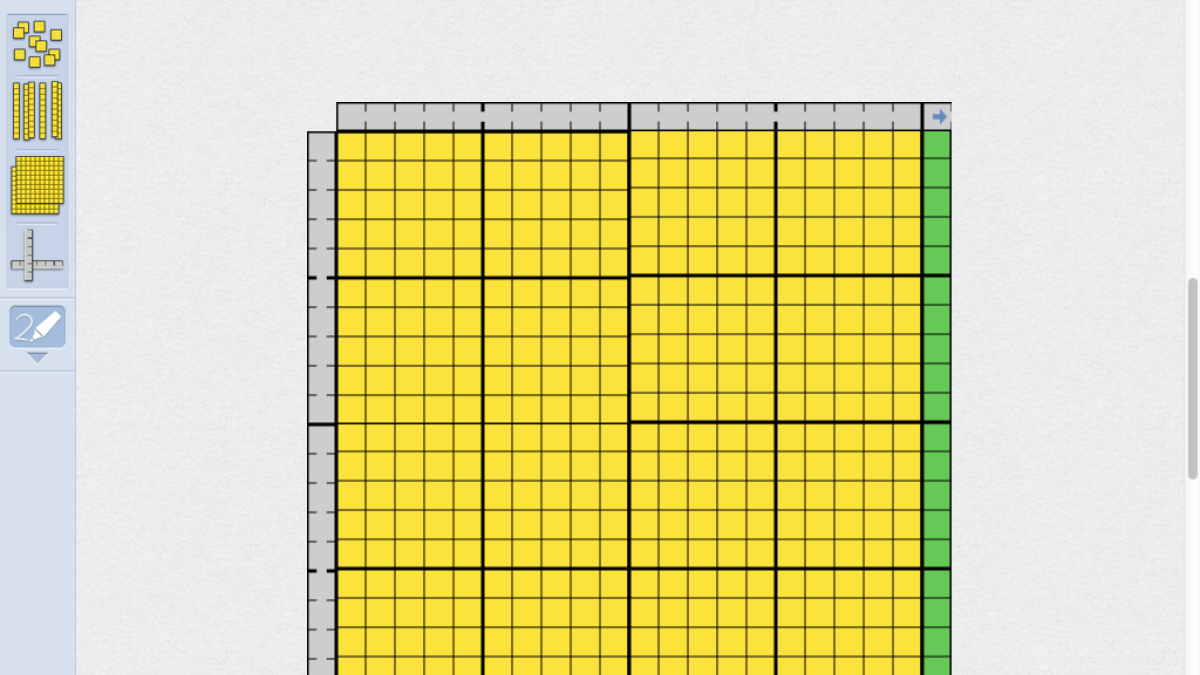Screenshot of Number Pieces, by The Math Learning Centre (web)