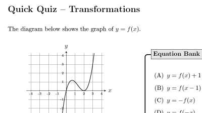 Preview of Quick Quiz - Transformations