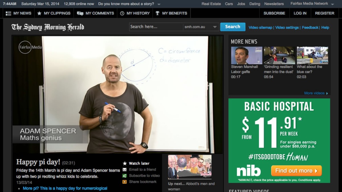 Screenshot of Happy pi day!