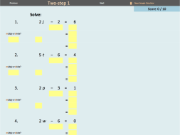 Preview of Two-Step Equations