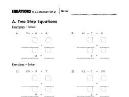 Preview of Equations Booklet