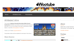 Screenshot of Sydney University Secondary Maths Alumni Conference