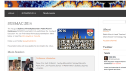 Screenshot of Sydney University Secondary Maths Alumni Conference