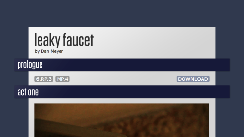 Screenshot of Leaky Faucet by Dan Meyer