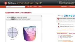 Screenshot of Solids of Known Cross Section