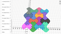 Screenshot of Tessellation construction using rotation - Robocompass