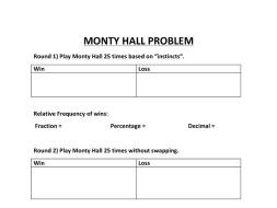 Preview of Monty Hall Problem, Worksheet