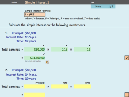 Preview of Consumer Arithmetic - Interest - Electronic Worksheets