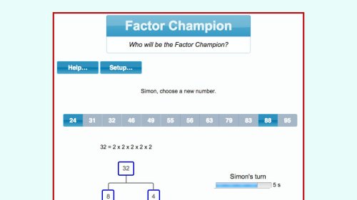 Screenshot of Factor Champion