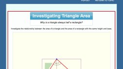 Screenshot of Investigating Triangle Area