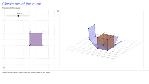 Screenshot of Classic net of the cube