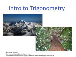 Preview of Introduction to Trig