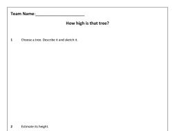 Preview of How high is that tree?