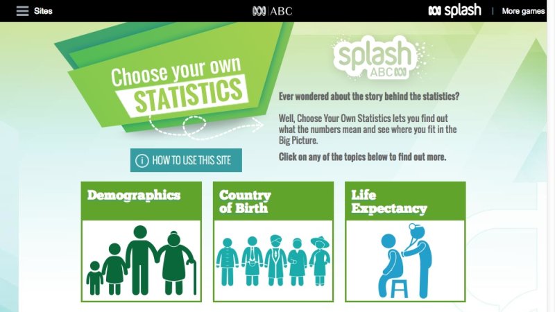Screenshot of Choose Your Own Statistics
