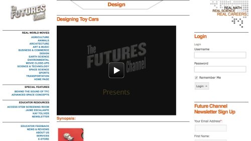 Screenshot of ‘Designing Toy Cars’ - by the Futures Channel