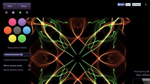 Screenshot of Silk - Interactive Generative Art