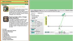 Screenshot of Exploring Parallel Lines - Maths Interactives