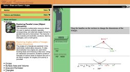 Screenshot of Exploring Angles within a Triangle - Maths Interactives