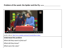 Preview of Problem of the week the spider and the fly.