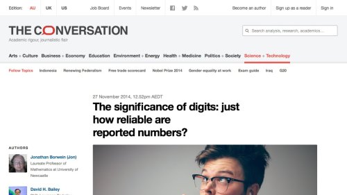 Screenshot of The significance of digits: just how reliable are reported numbers?