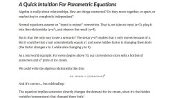 Screenshot of A Quick Intuition For Parametric Equations