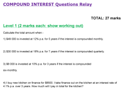 Preview of Compound Interest Relay Questions