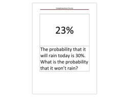 Preview of Complementary Events Treasure Hunt