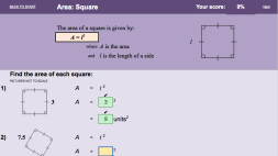 Preview of Area - electronic worksheet