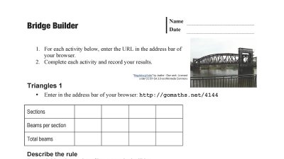Preview of Bridge Builder - Worksheet
