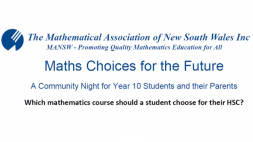 Screenshot of Maths Choices for the Future