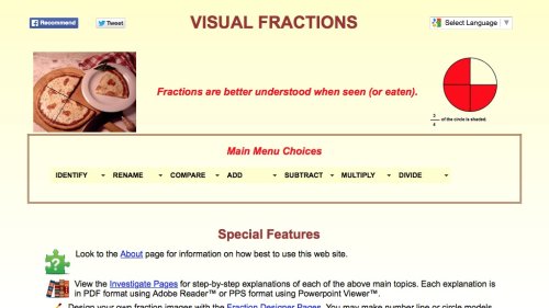 Screenshot of Visual Fractions
