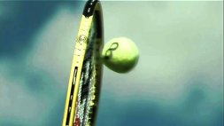 Screenshot of Tennis serve in slow motion