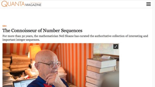 Screenshot of The Connoisseur of Number Sequences