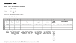 Preview of Pythagorean Dates