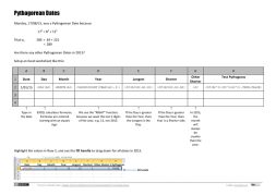 Preview of Pythagorean Dates