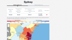 Screenshot of Mapping Australia: Housing affordability