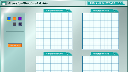 Screenshot of Fraction/Decimal Grids