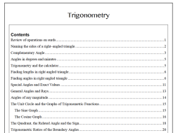 Preview of 2U Trigonometry Notes