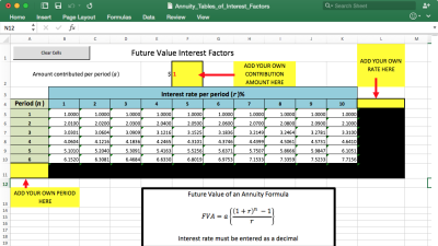 Preview of Annuity Tables