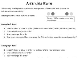 Preview of How many arrangements?