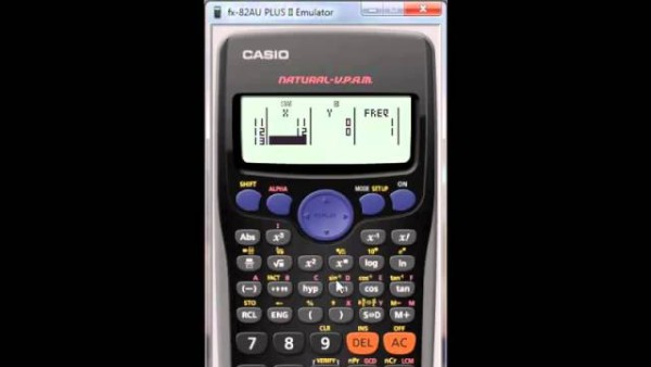 Screenshot of Correlation coefficient with a Casio