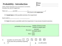 Preview of Probability Introduction