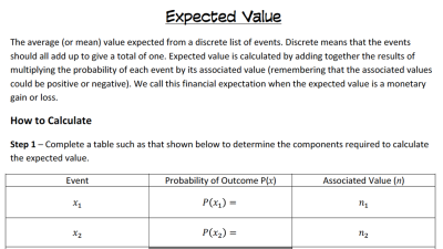 Preview of Expected Value