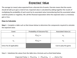 Preview of Expected Value