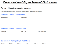 Preview of Expected and Experimental Outcomes