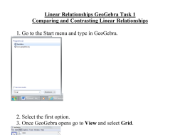 Preview of GeoGebra tasks - Linear and non-linear relationships