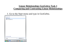 Preview of GeoGebra tasks - Linear and non-linear relationships