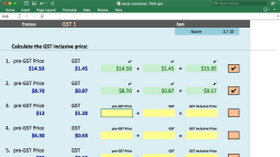 Preview of GST - electronic worksheet